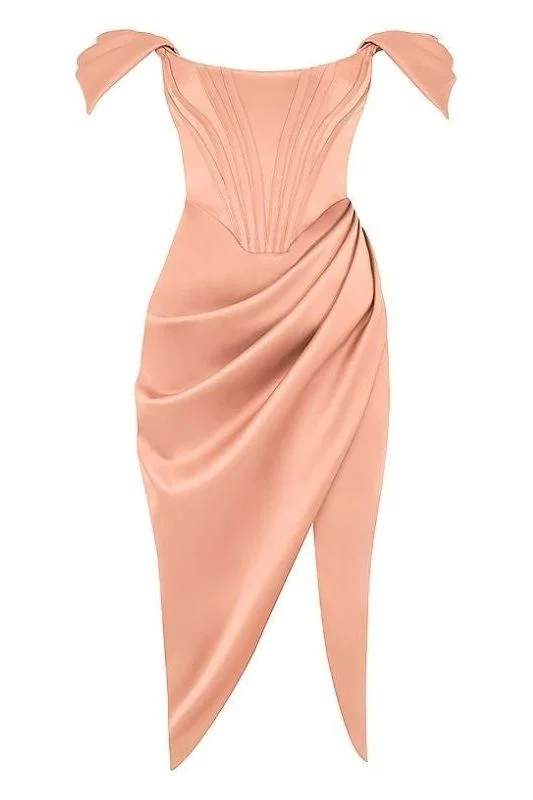 Leona Bodycon Dress - Dusty Pink