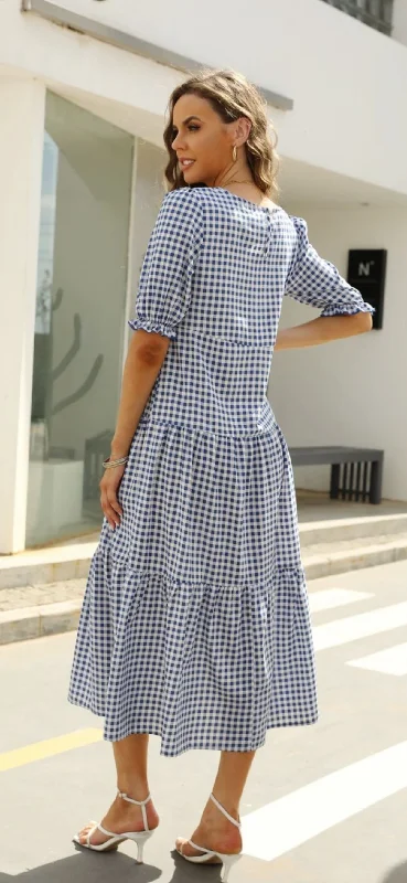 Libby loves  Georgie  gingham  blue