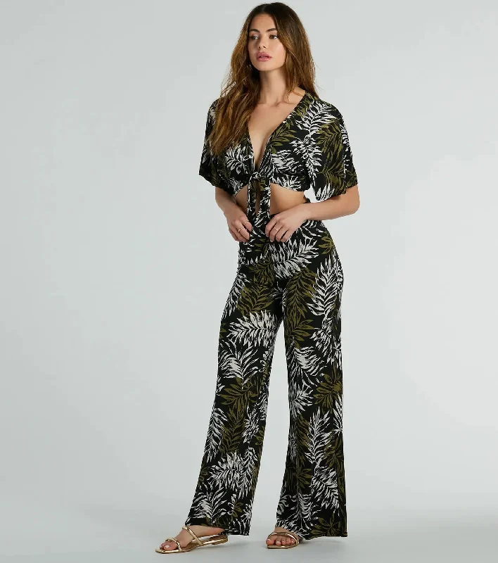 Living In The Palms Wide Leg Palazzo Pants