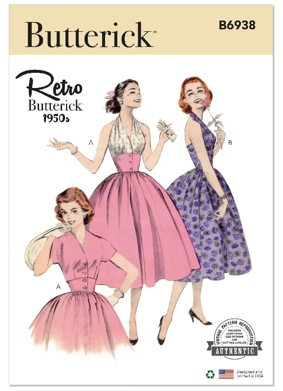 Butterick sewing pattern 6938 Halter Dress and Jacket