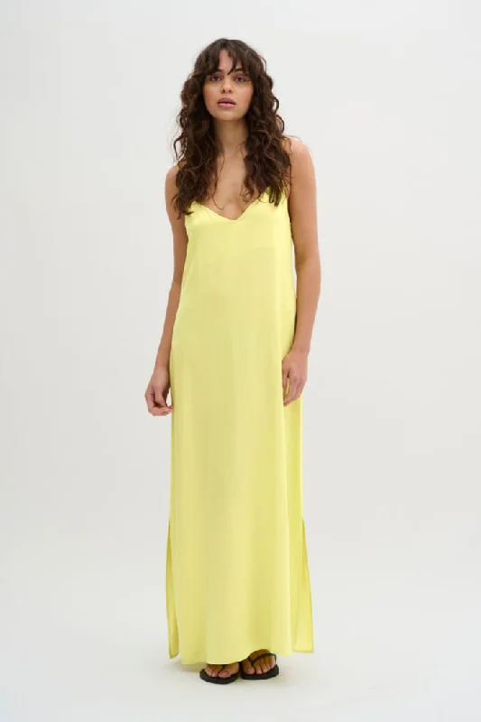 My Essential Wardrobe Estelle Strap Dress in Lime Sherbet