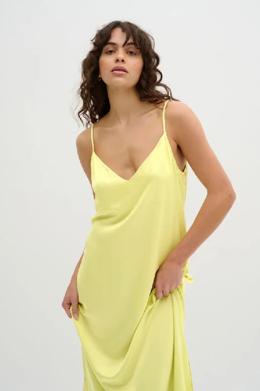 My Essential Wardrobe Estelle Strap Dress in Lime Sherbet